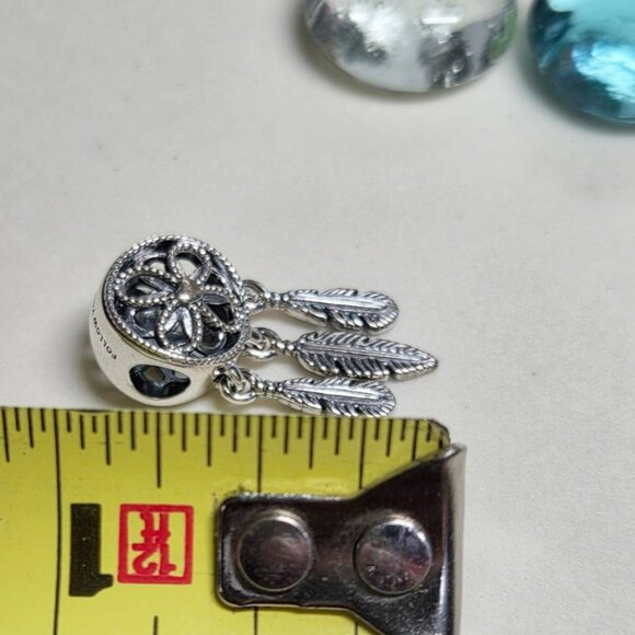 Authentic Pandora Dream Catcher Follow Your Dream Engraved 925 Dangle Bead Charm - Picture 3 of 6